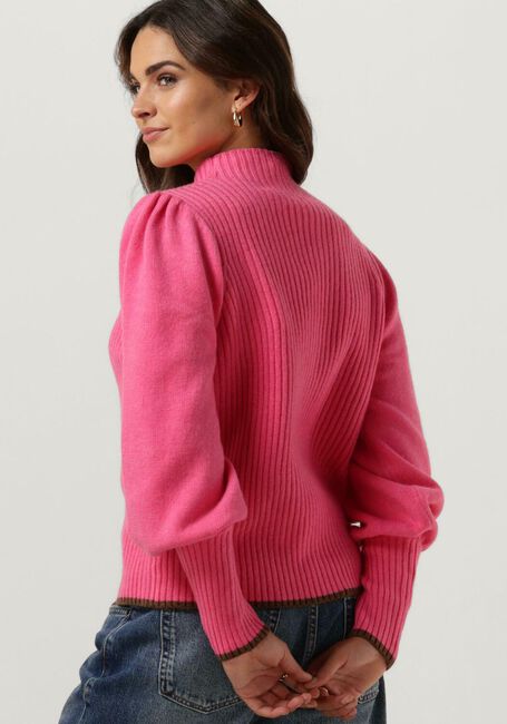 Roze CO'COUTURE Trui ROW PUFF RIB KNIT - large