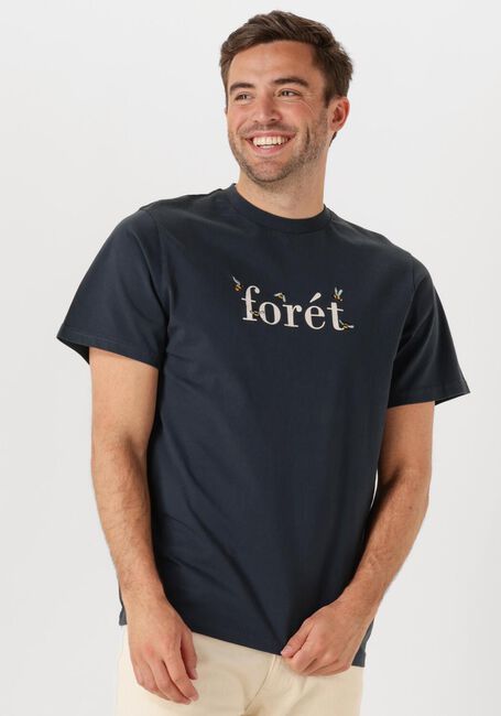 Donkerblauwe FORÉT T-shirt AMBER BEE T-SHIRT - large