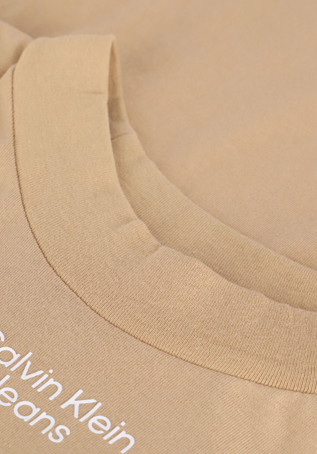 Zand CALVIN KLEIN T-shirt STACKED LOGO LOOSE TEE - large