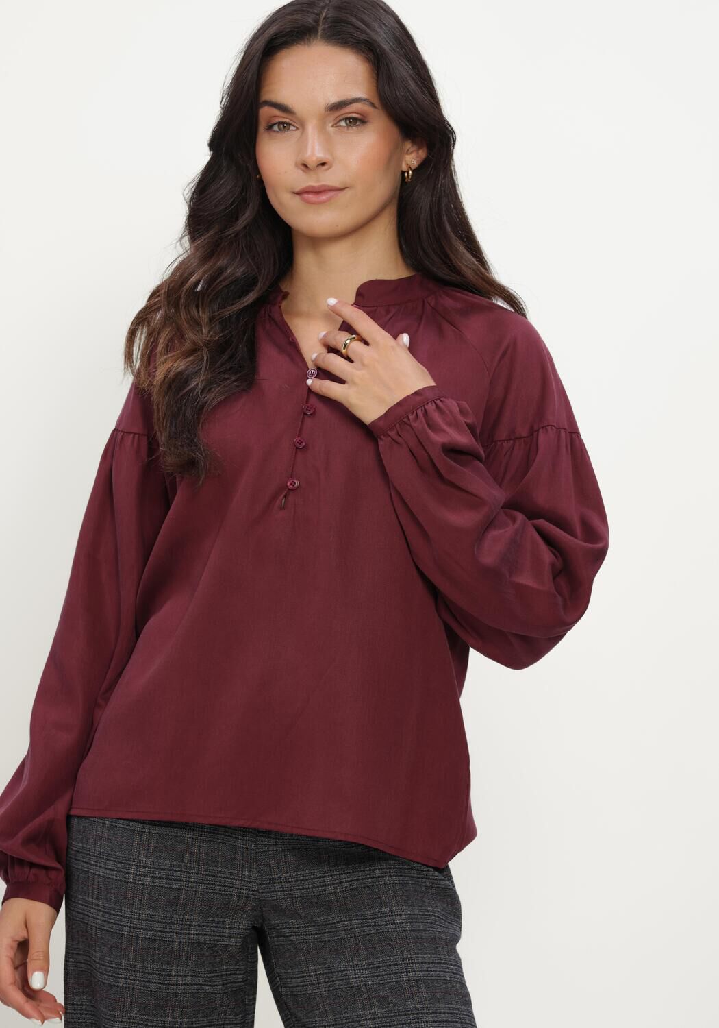 Bordeaux SELECTED WOMEN Blouses SLWDONNA LS SHIRT - large