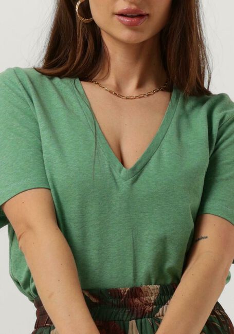 Groene ACCESS Top SHORT-SLEEVE V BLOUSE - large