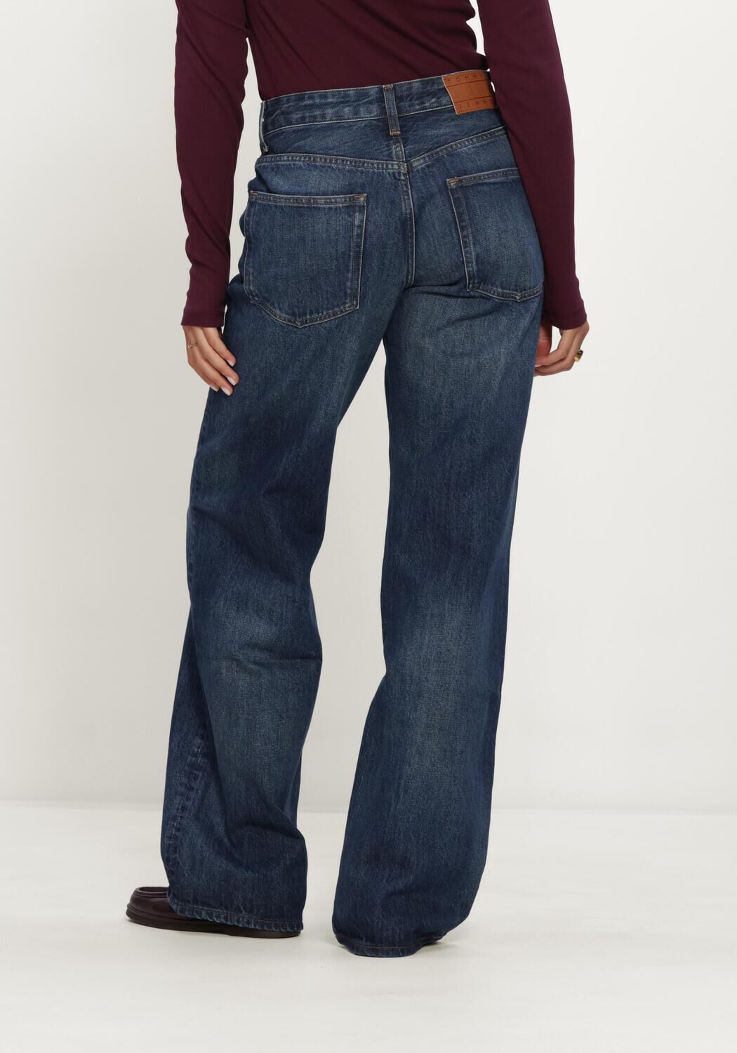 Blauwe TOMMY JEANS Wide jeans MIA MID RELAXED STRAIGHT DJ5051 - large