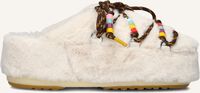 Witte MOON BOOT Instappers MULE FAUX FUR BEADS - medium