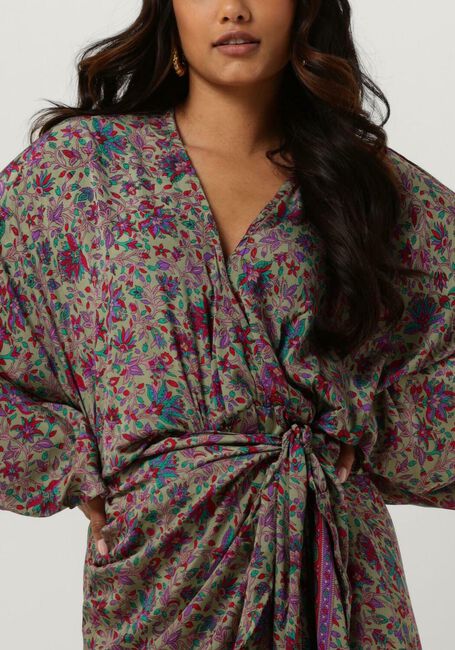 Groene SISSEL EDELBO Mini jurk KATHLEEN SHORT WRAP DRESS - large