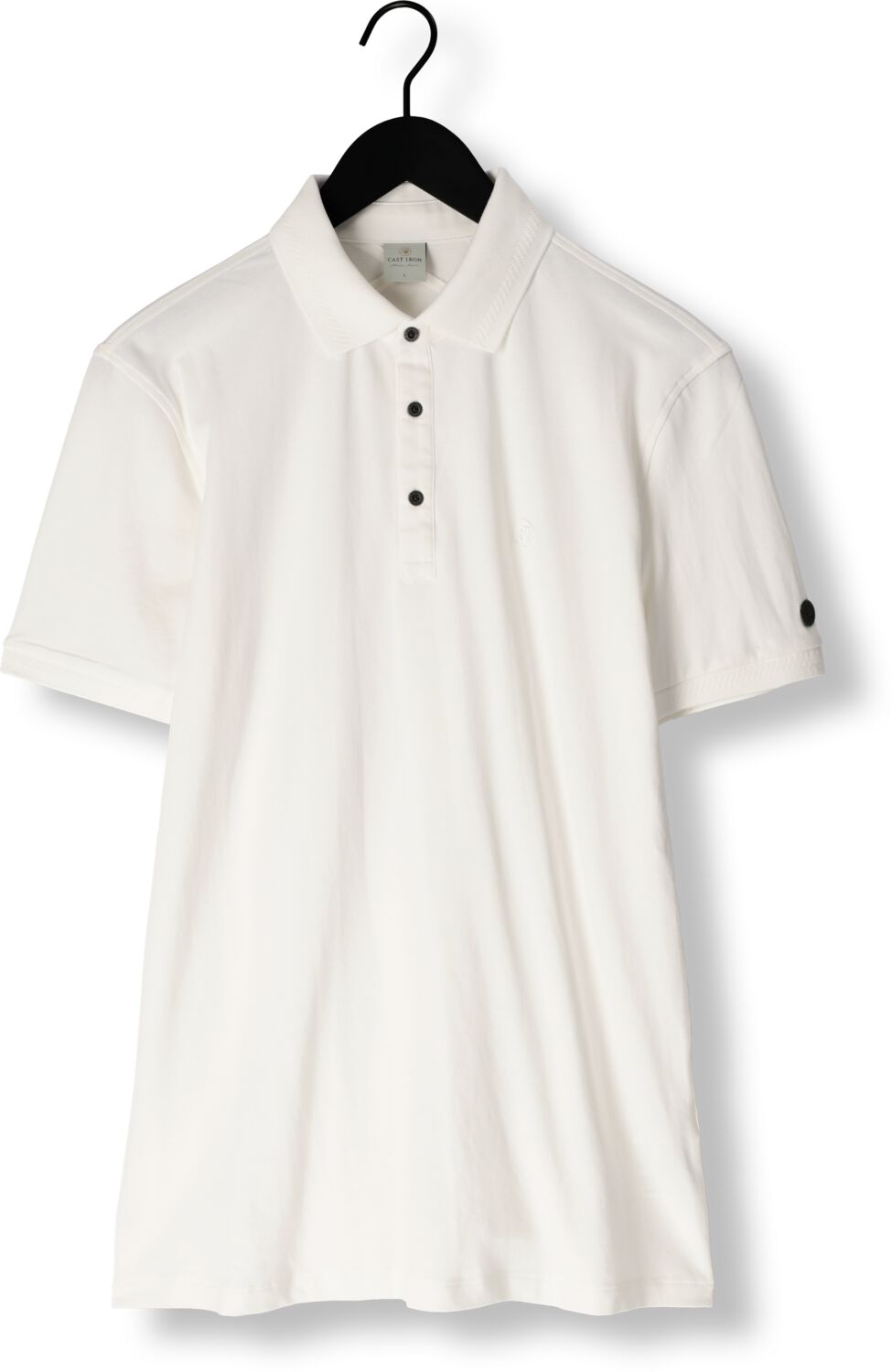 CAST IRON Heren Polo's & T-shirts Short Sleeve Polo Fine Pique Essential Wit