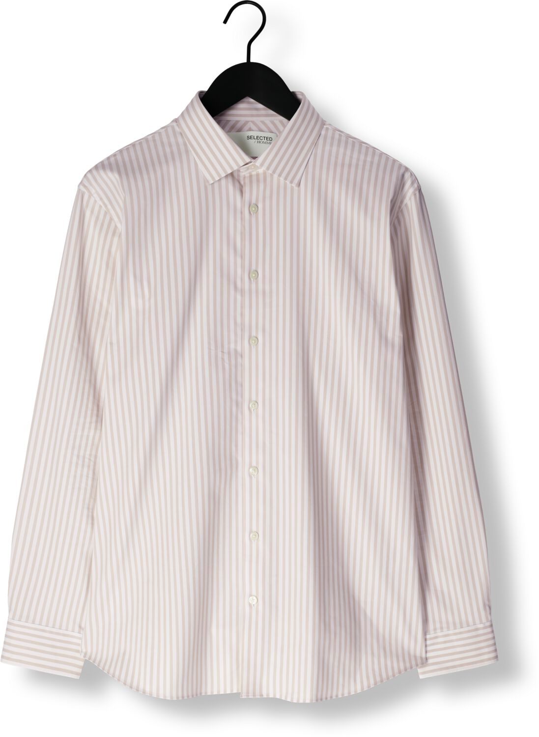 SELECTED HOMME Heren Overhemden Slhslim-performance Shirt Ls Noos Zand