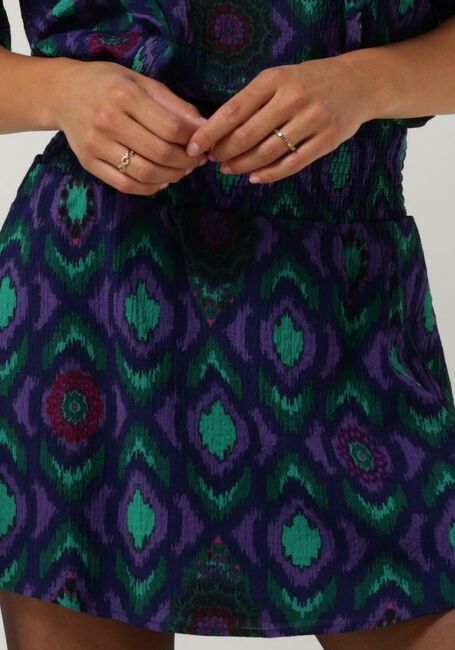 Paarse ALIX THE LABEL Minirok LADIES WOVEN IKAT MINI SKIRT - large