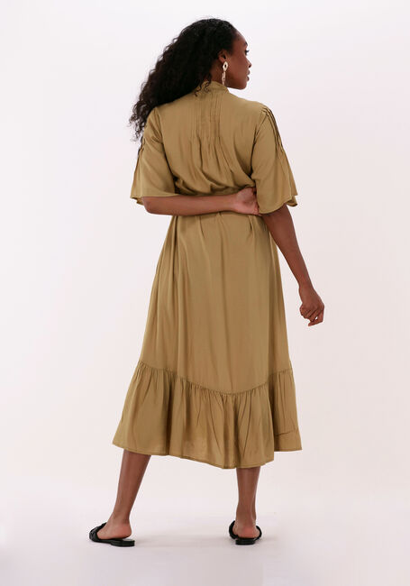 Khaki Y.A.S. Midi jurk YASKANNA 2/4 LONG SHIRT DRESS - large