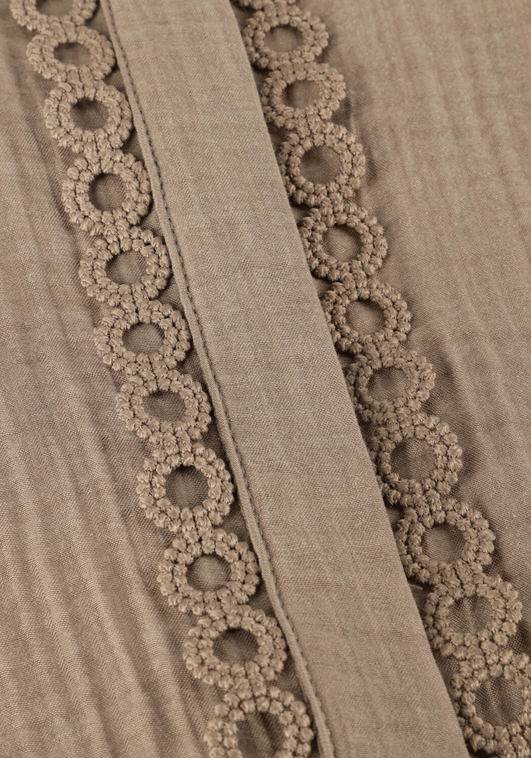 Taupe CO'COUTURE Tops & T-shirts TASSY LACE SHIRT - large