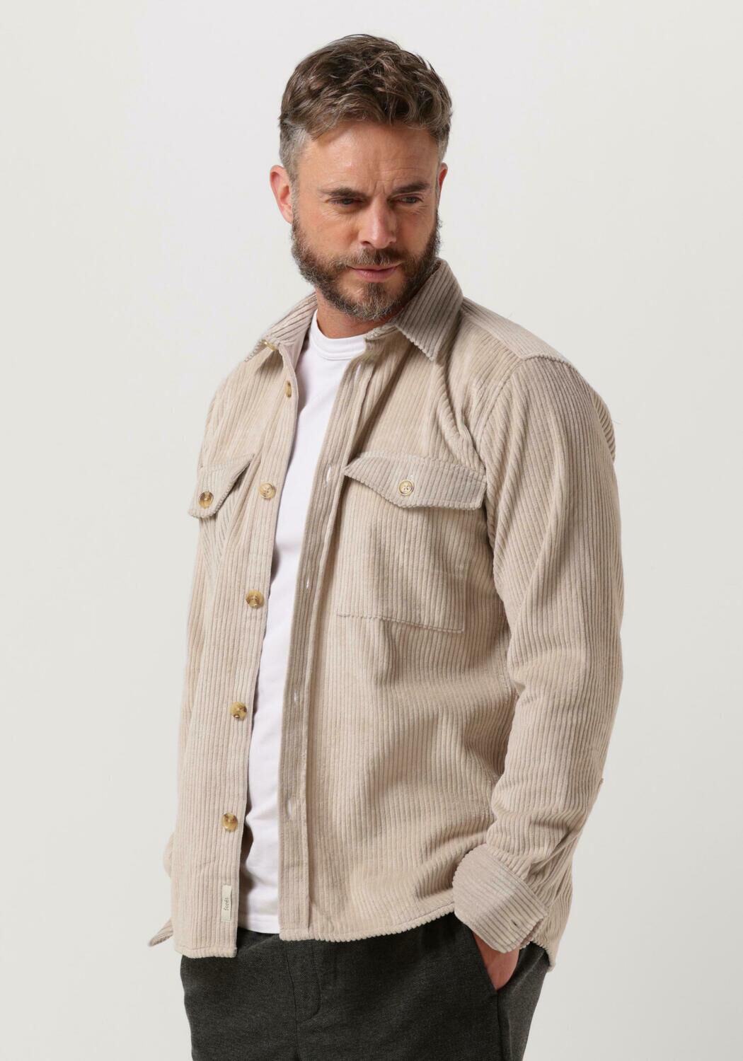 creme for t overshirt dense corduroy overshirt
