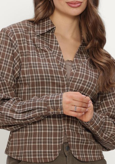 Bruine REFINED DEPARTMENT Blouses LADIES WOVEN BLOUSE SMALL CHECK SYD - large