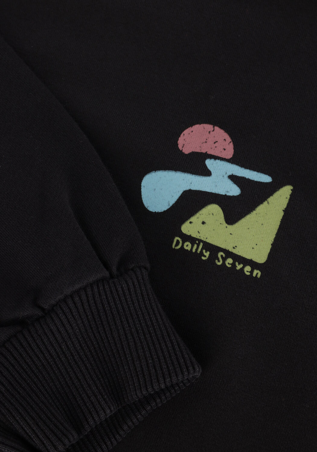 Zwarte DAILY7 Trui SWEATER OVERSIZED BACKPRINT - large