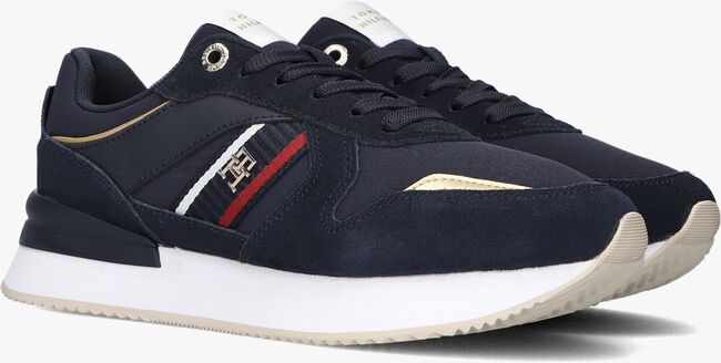 Blauwe TOMMY HILFIGER Lage sneakers CORP WEBBING RUNNER GOLD - large
