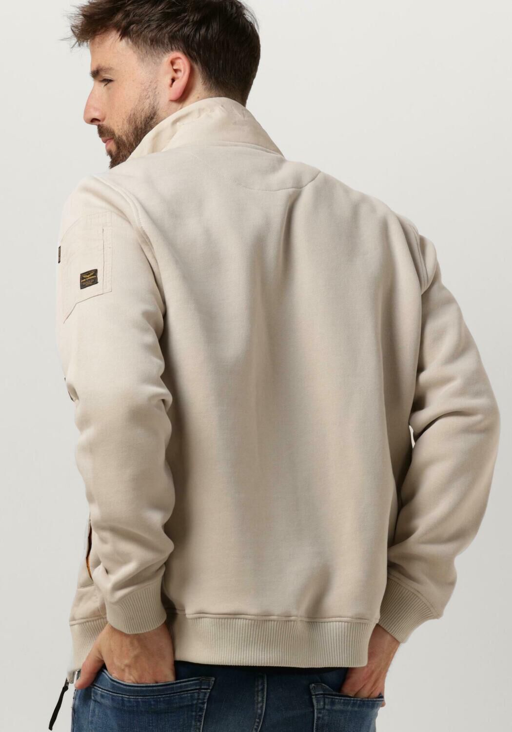 PME LEGEND Heren Jassen Zip Jacket Sweat Mixed Padded Beige