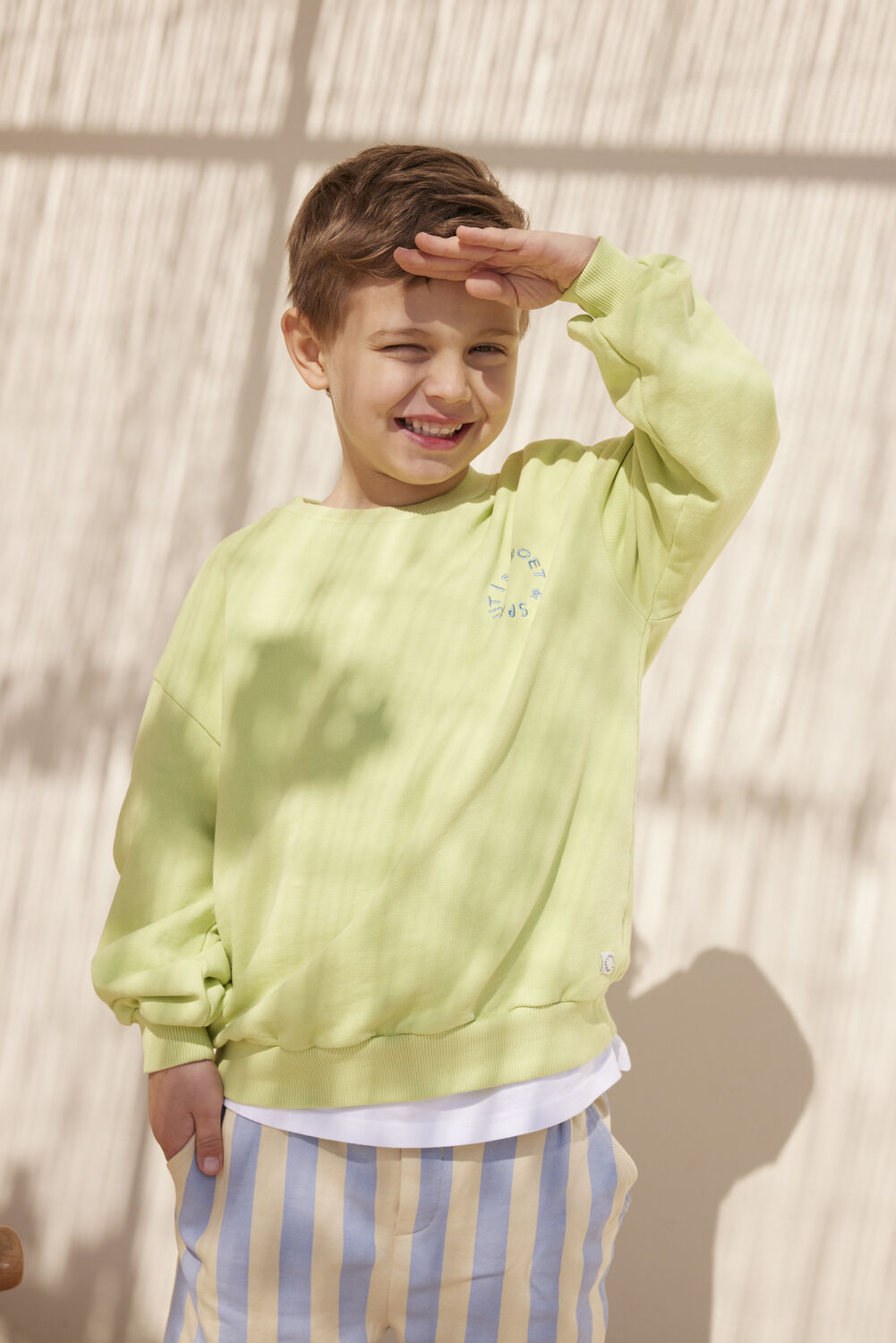 Sproet & Sprout Jongens Truien & Vesten Sweatshirt Sproet Lime