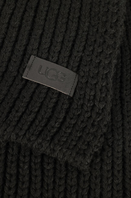 Zwarte UGG Sjaal KNIT DIAGONAL RIBBED SCARF - large