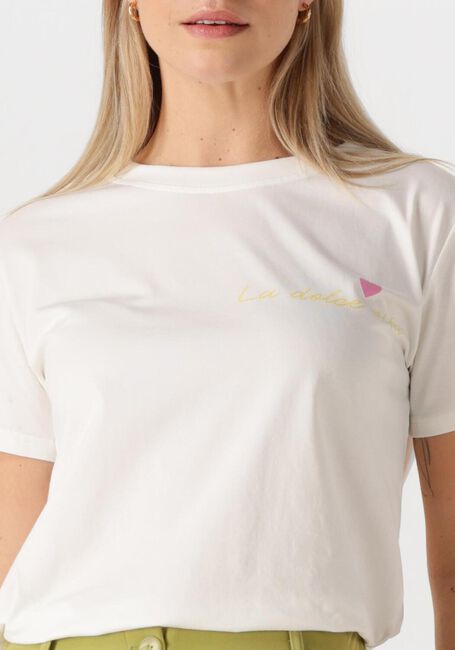 Witte YDENCE T-shirt T-SHIRT LA DOLCE VITA - large