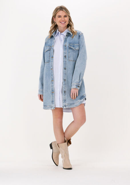 Lichtblauwe OBJECT Spijkerjas OBJALORA DENIM JACKET - large