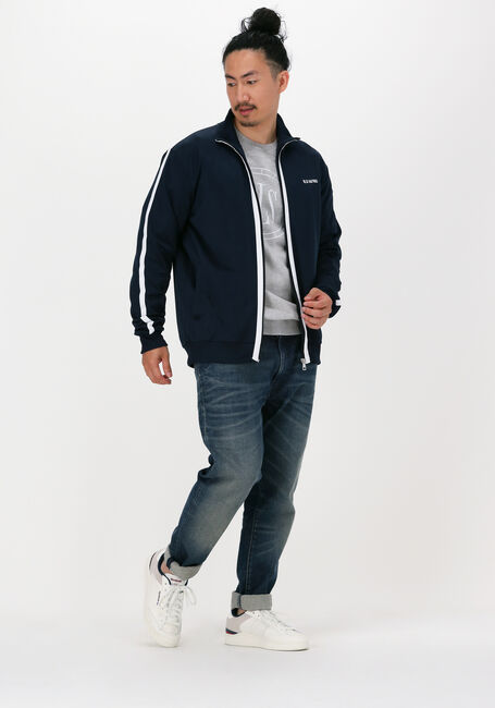 Lichtgrijze BLS HAFNIA Sweater COMPASS CHEST APPLIQUE CREWNEC - large