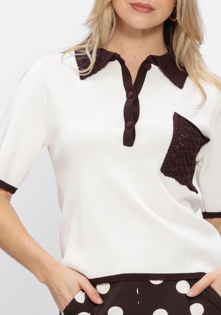 Witte STUDIO ANNELOES Trui Jemy crochet polo - large
