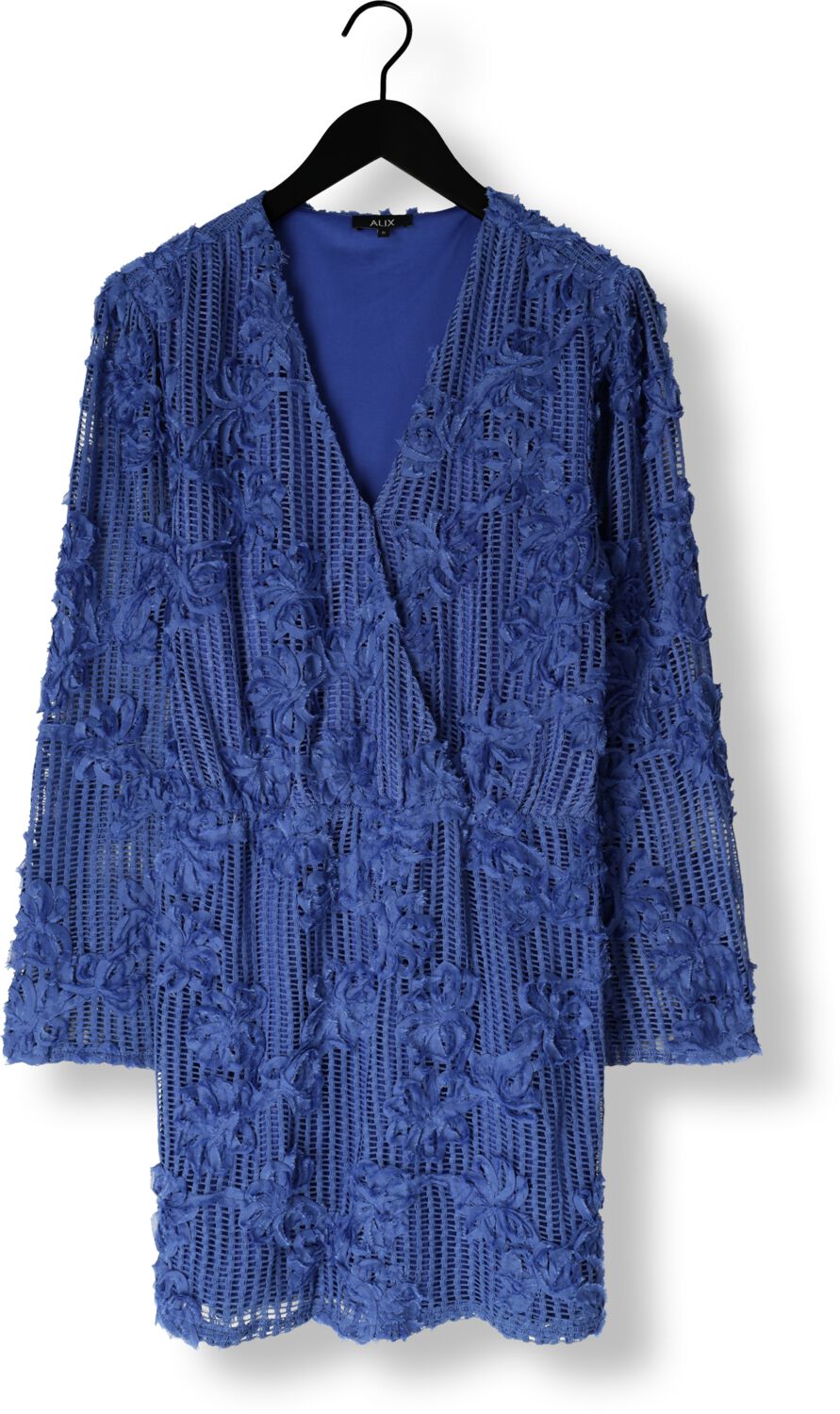 ALIX THE LABEL Dames Jurken Knitted Tape Lace Dress Blauw