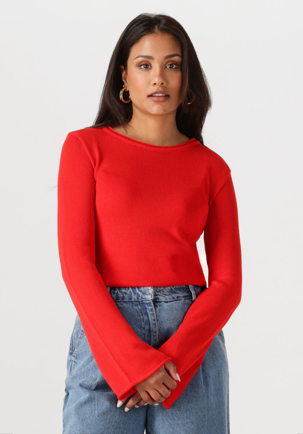 MODSTRÖM Modström Dames Tops & T-shirts Ivonnemd Flared O-neck Rood