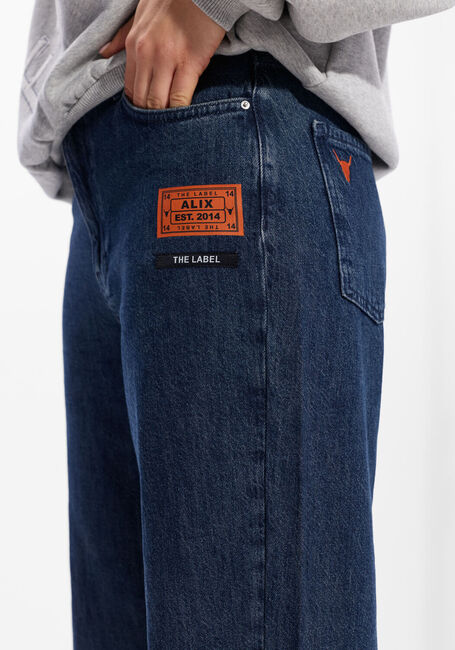 Donkerblauwe ALIX THE LABEL Wide jeans LADIES WOVEN INDIGO DENIM PANTS - large