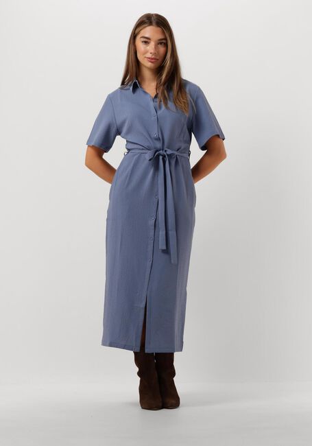 Blauwe ANOTHER LABEL Midi jurk SANGO DRESS S/S - large