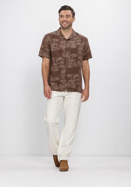 Bruine ANERKJENDT Casual overhemd AKLEANDER JACC SS SHIRT - large