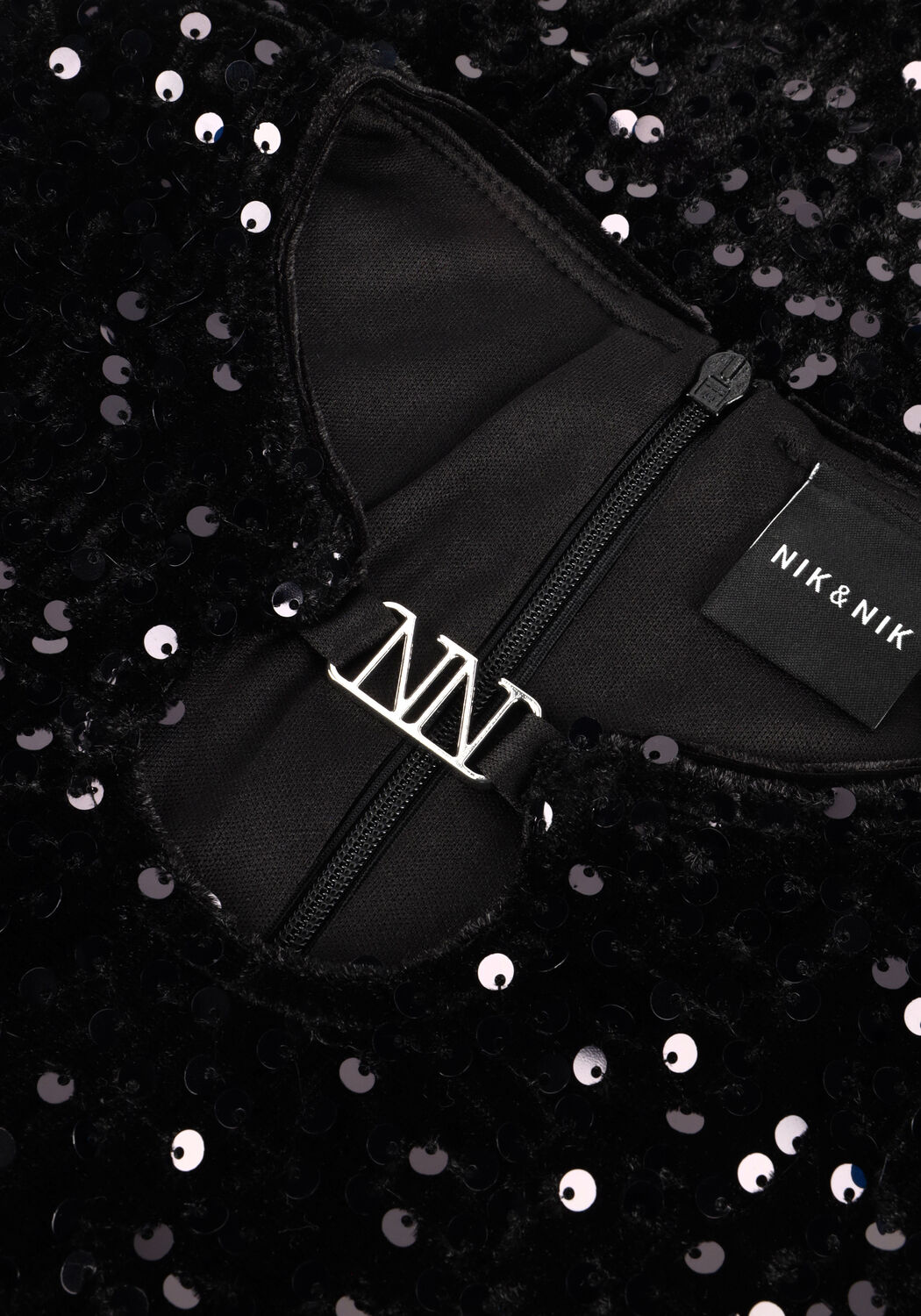 Zwarte NIK & NIK Mini jurk TOPANGA DRESS - large