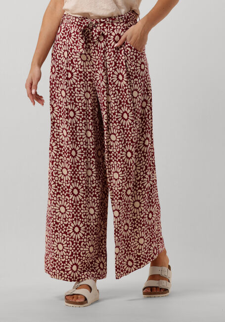Bordeaux BY-BAR Wijde broek WANDA SUNFLOWER PANTS - large