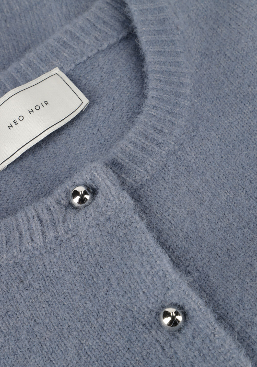 Lichtblauwe NEO NOIR Vest MITTA KNIT CARDIGAN - large