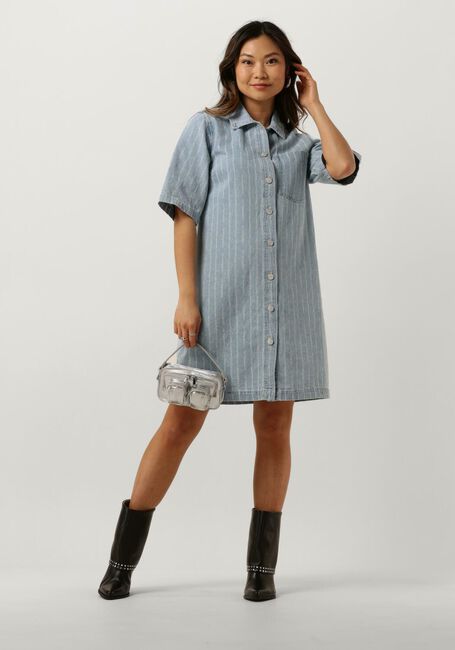 Blauwe OBJECT Mini jurk OBJSALI DENIM DRESS - large