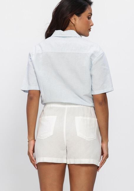 Lichtblauwe TOMMY JEANS Blouses TJW TIE FRONT LINEN SHIRT - large