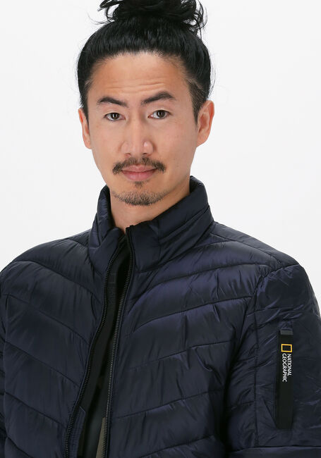 Donkerblauwe NATIONAL GEOGRAPHIC Gewatteerde jas JACKET WITH FILLER - large