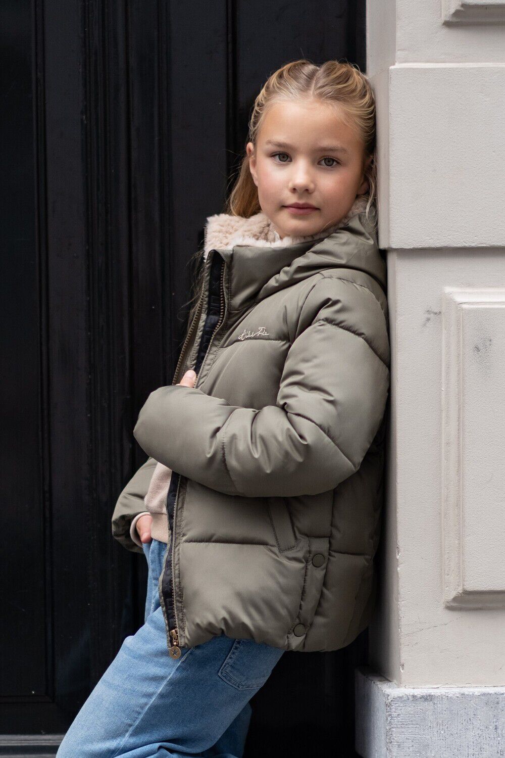 Groene LIKE FLO Gewatteerde jas AELIN - large