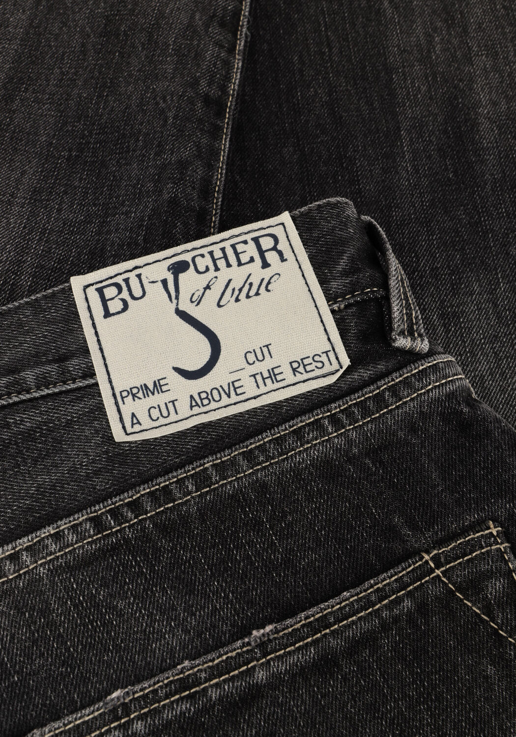 Zwarte BUTCHER OF BLUE Straight leg jeans STOCKTON STRAIGHT DUSK DENIM - large
