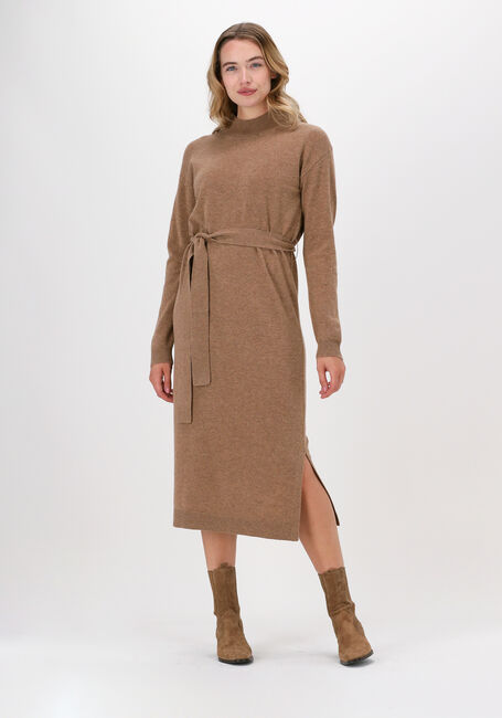Camel KNIT-TED Midi jurk LINA DRESS - large
