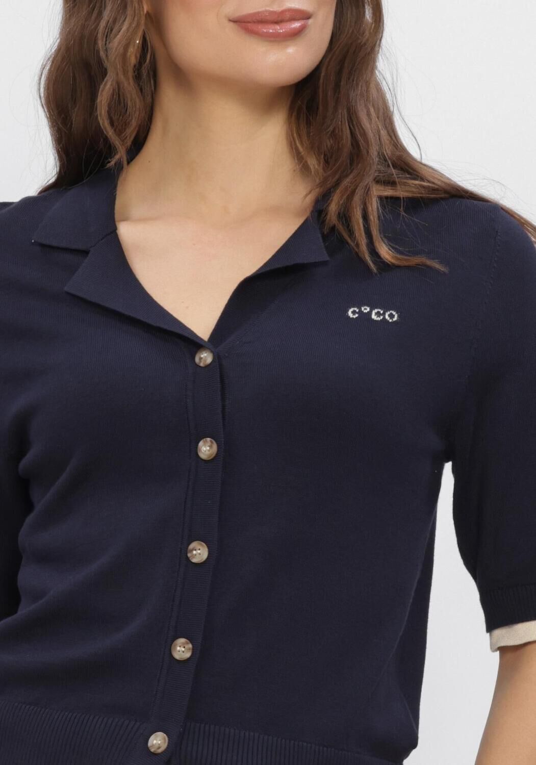 Donkerblauwe CO'COUTURE Trui LUECC CROP CARDIGAN - large