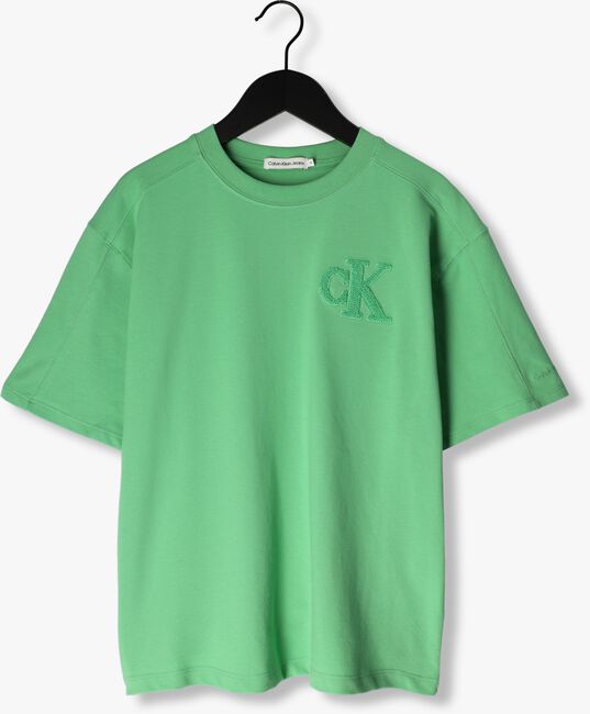 Groene CALVIN KLEIN T-shirt INTERLOCK PIQUE SS T-SHIRT 1 - large