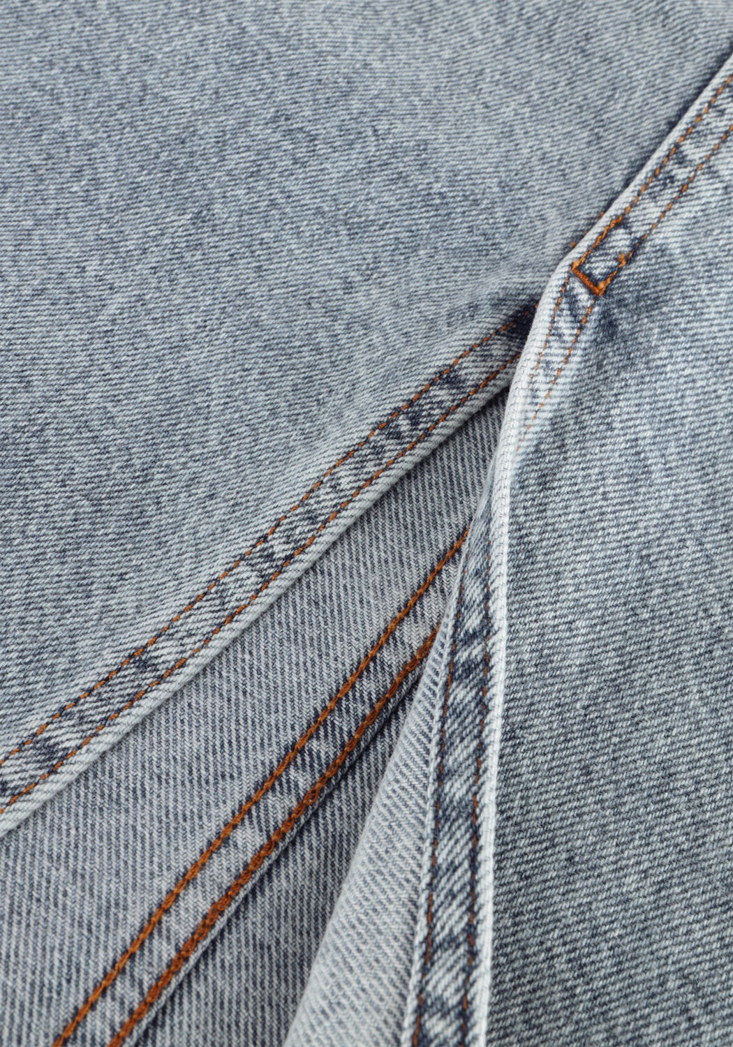 Blauwe BY-BAR Midirok ELBA DENIM SKIRT - large