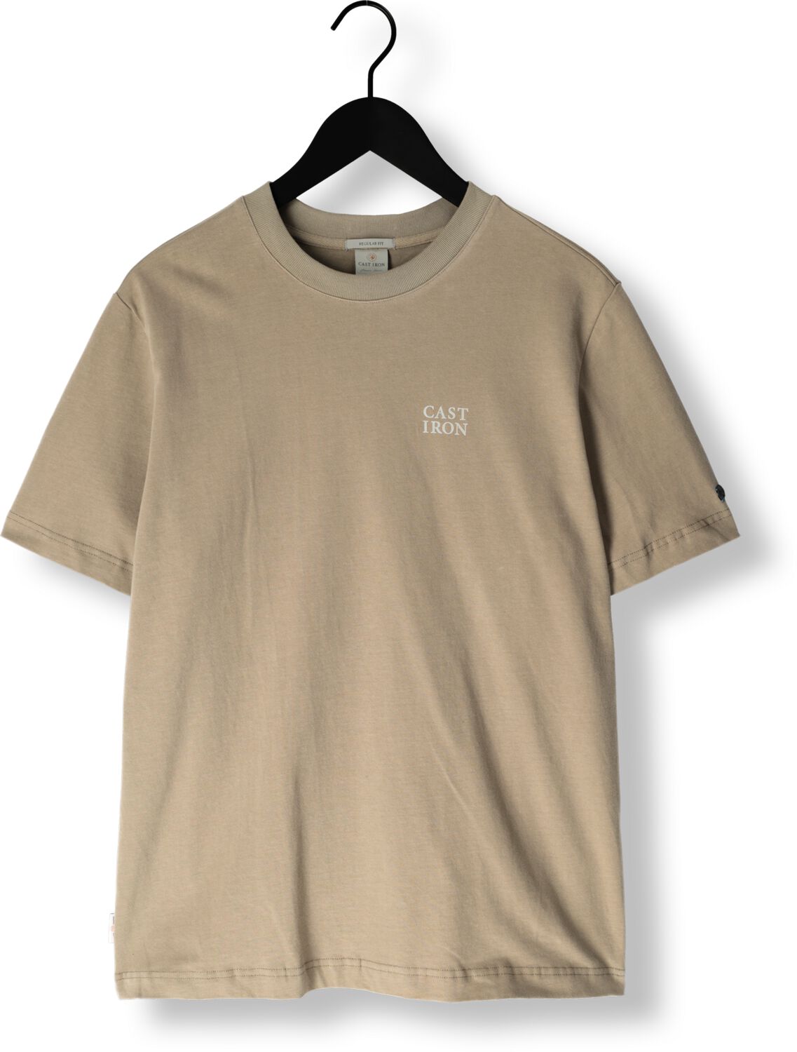 CAST IRON Heren Polo's & T-shirts Regular Fit Peached Jersey Beige