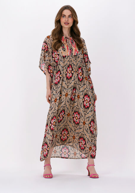 stereo menu lanthaan Witte SUMMUM Midi jurk DRESS FLOWER IKAT | Omoda