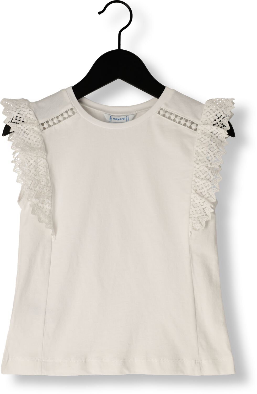 MAYORAL Meisjes Tops & T-shirts S s Crochet T-shirt Wit
