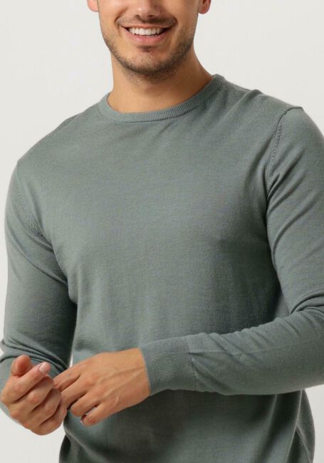 Groene PROFUOMO Trui PULLOVER CREW NECK - large