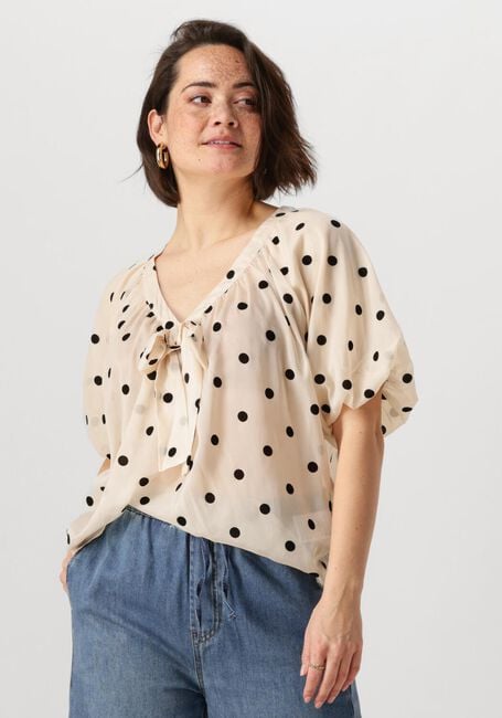 Gebroken wit LOLLYS LAUNDRY Blouses PINELL BLOUSE SS - large