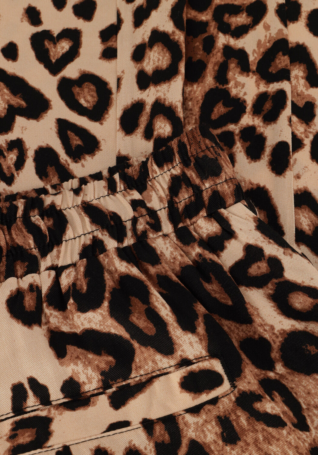 Bruine ALIX THE LABEL Broeken LADIES WOVEN TWILL LEOPARD PANTS - large