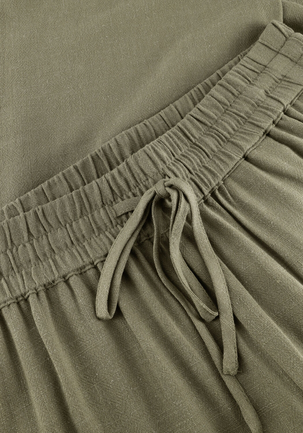 Groene SELECTED WOMEN Wijde broek SLFVIVA-GULIA HW LONG SUN PANT - large