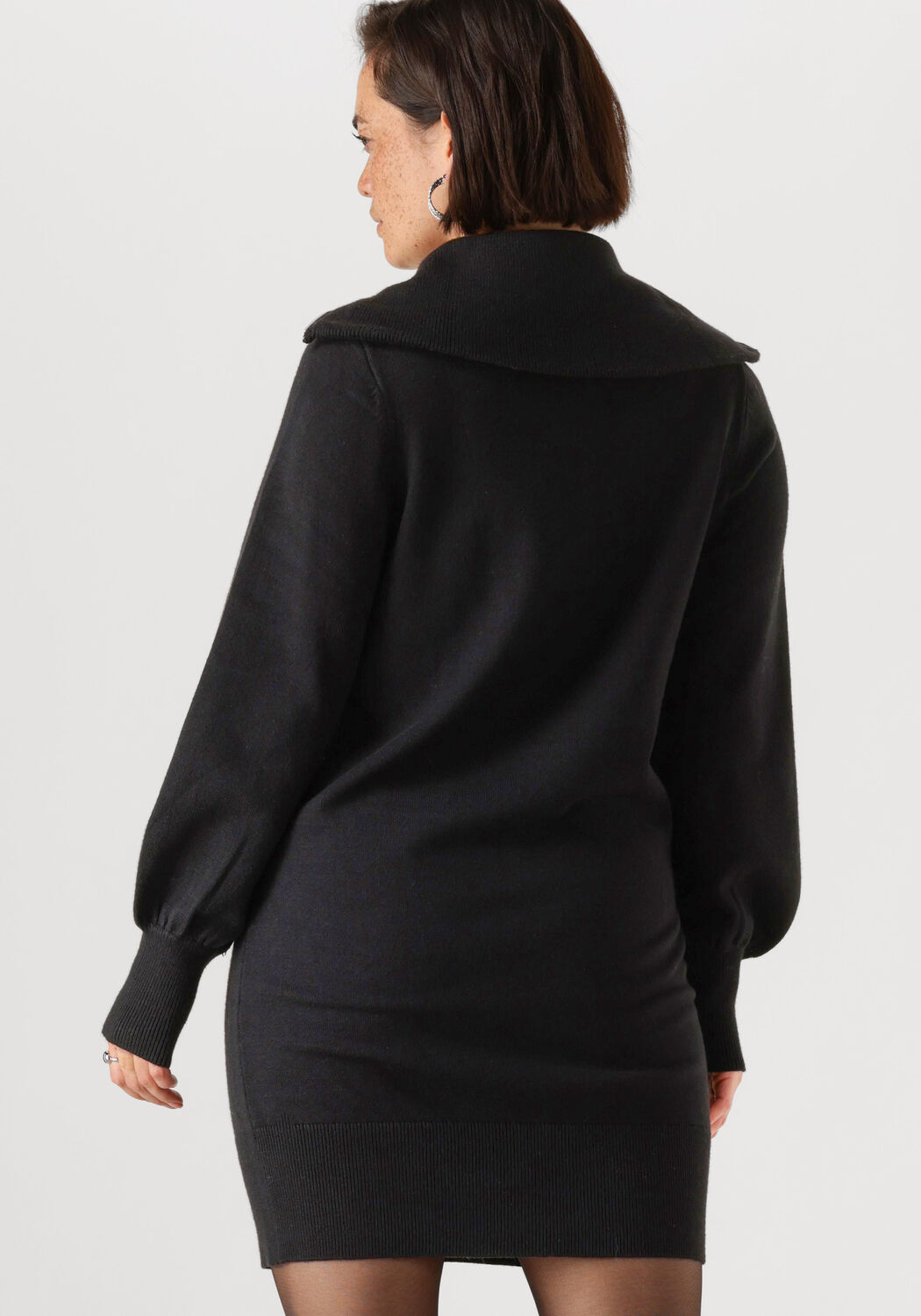 Y.A.S. Dames Jurken Yasshanti Ls Zip Knit Dress Zwart