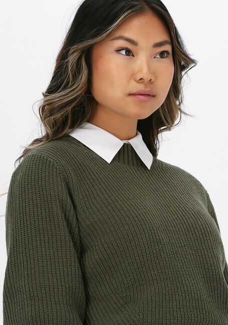 Groene SELECTED FEMME Trui SLFLESLIE LS KNIT O-NECK B - large